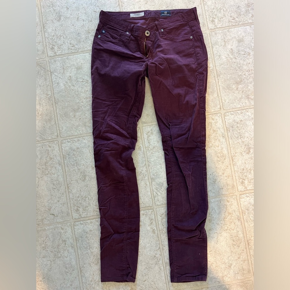 AG Corduroy Skinny Pants - Women’s size 28R - Eggplant purple